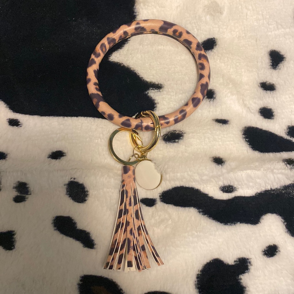 Leopard Print Key Ring.